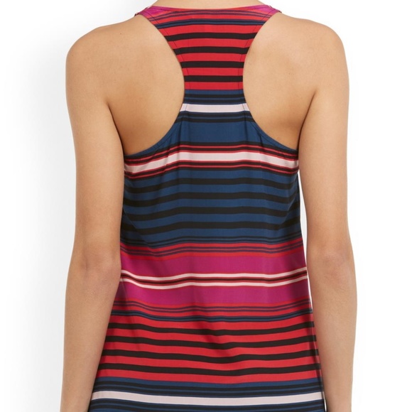 Joie Drew C Silk Multi-Color Striped Tank in Cavia - Picture 2 of 2